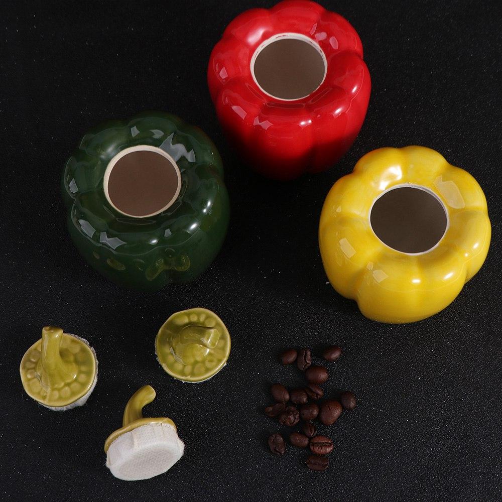 Moisture-proof Strawberry Tea Storage Creative Coffee Container Ceramic Tea Caddies  Sealed Jars