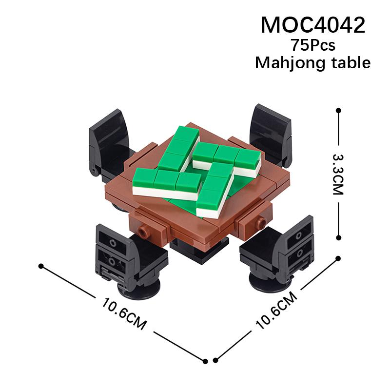 Город Фигурки Мебель Набор Игрушки Модель MOC Кирпичи Детская коляска Стол Диван Кровать Пианино Кухня Ванная Строительные блоки Подарок