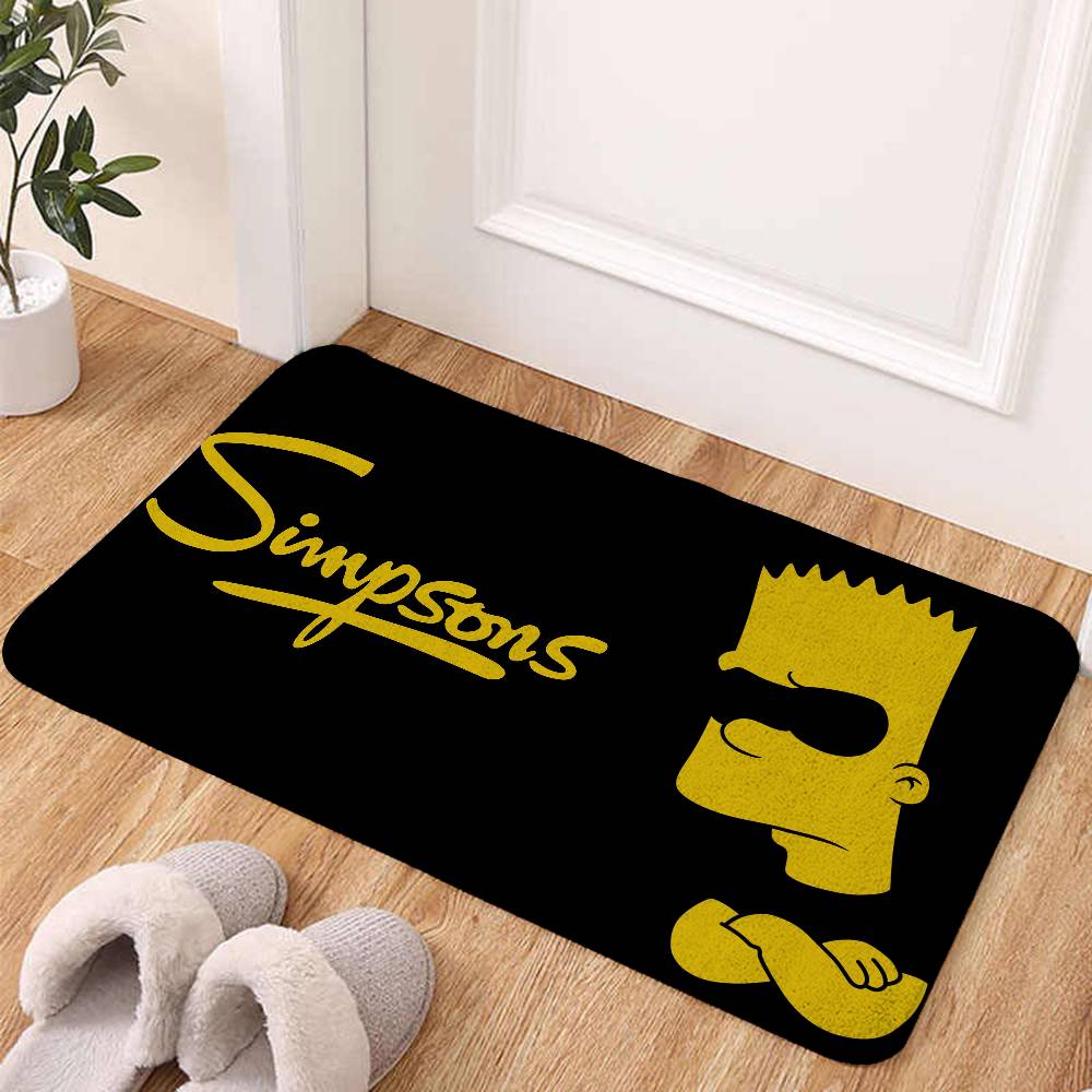 Funny S-Simpsons Floor Mat Bathroom Absorbent Mat Simple Door Dirt-resistant Mat Home Kitchen Mat Foot Mat Entry Mat
