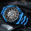 New Fashion Transparent Retro Men's Automatic Mechanical Watches Top Brand Luxury Stainless Steel Skeleton Clocks Reloj Hombre