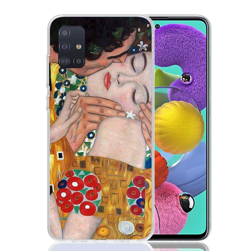 Поцелуй Густава Климта Дизайн Для Чехла Телефона Samsung Galaxy A52S A42 A32 A22 A12 A02S A51 A50S A41 A31 A21S A30S A20S A20E A70 A71