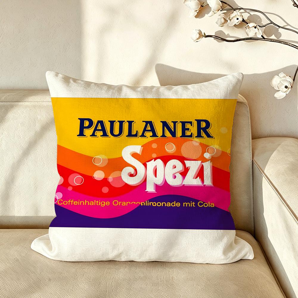 Logo PPaulanerSSpezi Cushion Cover Pillow Case Antidustmite Pillowcase Silky Short Plush Sofa Cushion Cover hot