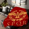 Модный плед с принтом SPQR для дивана, офиса, кровати, самолета, путешествий, сна, чтения, отдыха, кемпинга. Мягкий и теплый.