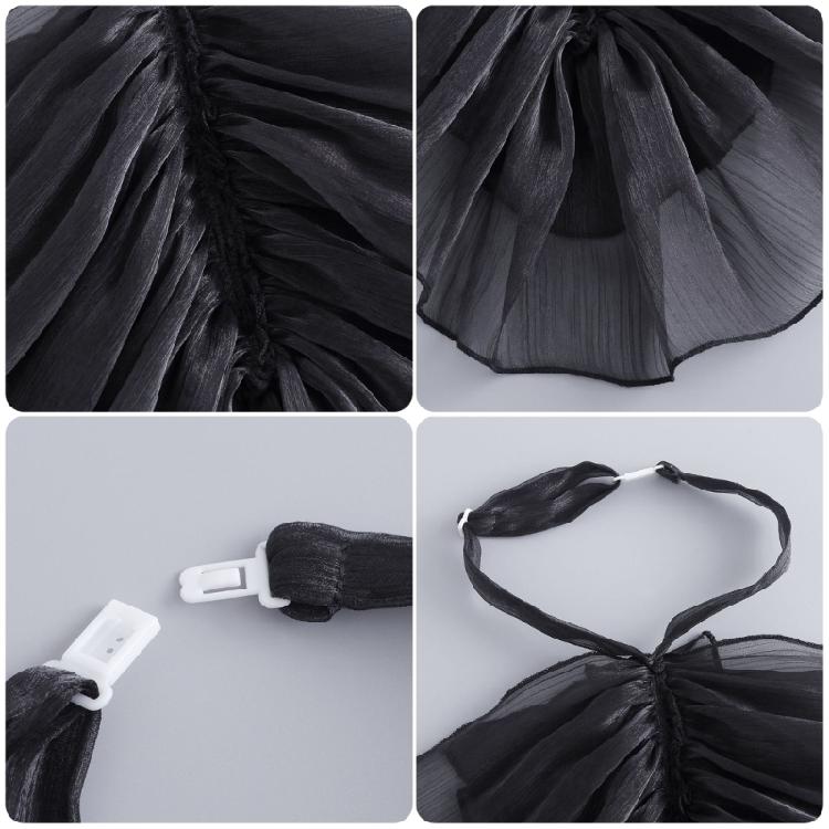 Модный жабо с широкими лацканами, съемный многослойный воротник с оборками, французский дизайн для платьев, блузок, без усилий