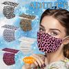 50PCS Adult Three-Layer Disposable Dust-Proof Protective Leopard Print Mask