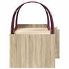 Bed with Tunnel 3 pcs Sonoma and Red Engineered Wood