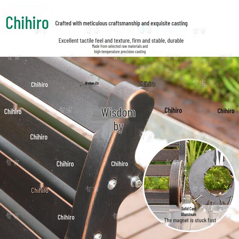 Парковая скамья Zhizhou Outdoor Dolphin из литого алюминия