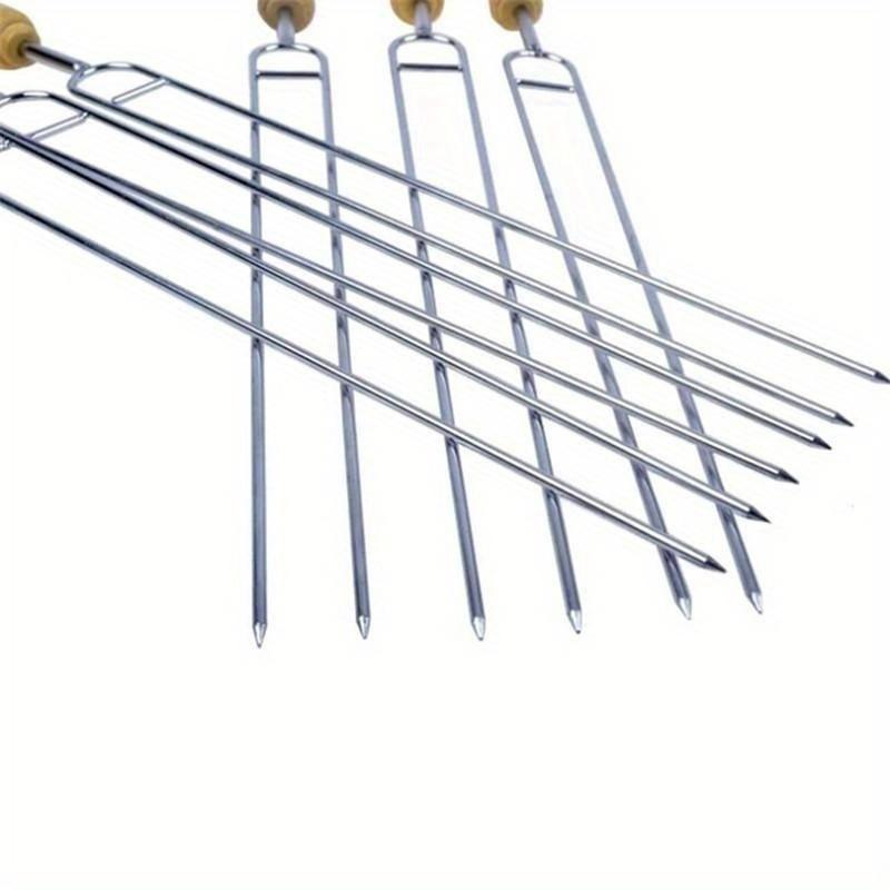 6 шт./набор инструментов для барбекю из нержавеющей стали, вилка для гриля мяса в форме буквы U, держатель для кукурузы для приготовления пищи на открытом воздухе, вилка для барбекю, инструмент