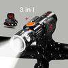 Bicycle Headlight Telescopic Zoom USB Rechargeable Modes Adjustable Lightweight Waterproof MTB Road Mountain Bike Night Riding LED Front Lamp