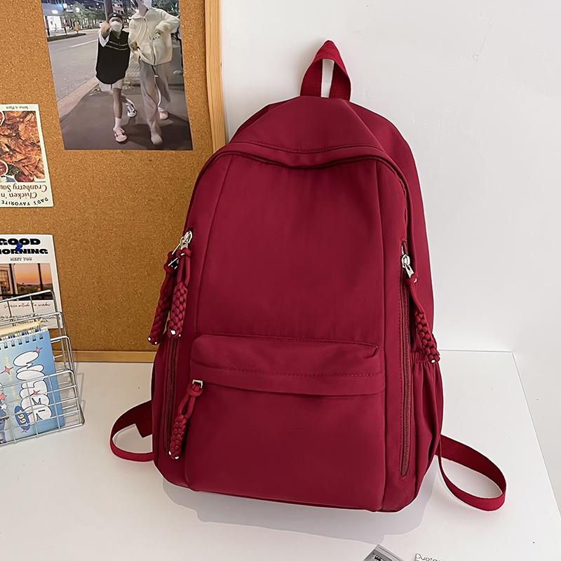 Сплошной цвет, студенческий рюкзак большой емкости, школьный рюкзак для младших и старших классов, женская школьная сумка