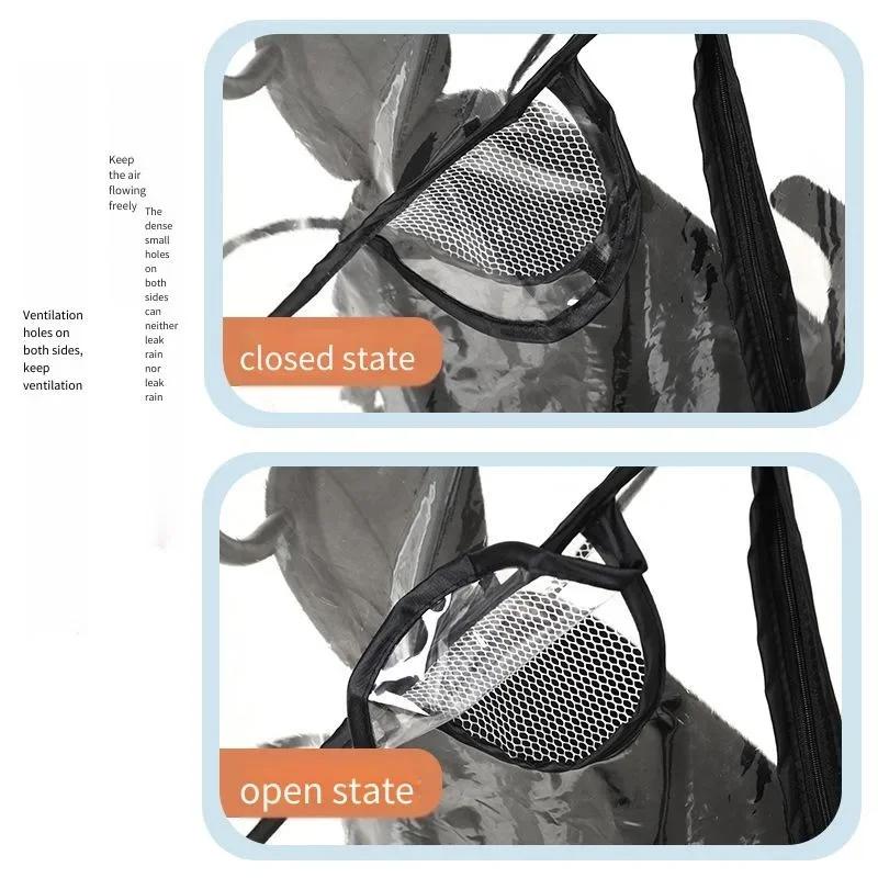 Clear Universal Baby Stroller Rain Cover - Waterproof Windproof Multi-Use Canopy Protects Baby During Travel Practical Accessory