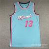 Баскетбольная форма Miami Heat 13 Тайлер Хирро 14 Дуэйн Уэйд City Edition Вышитая Хлопковая Командная Спортивная Одежда