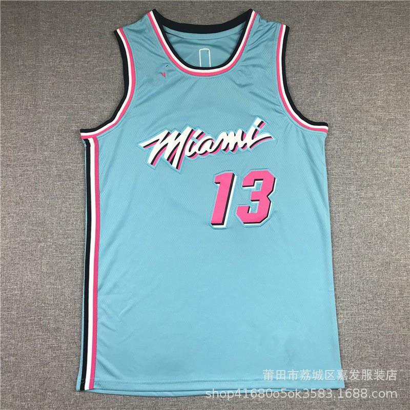Баскетбольная форма Miami Heat 13 Тайлер Хирро 14 Дуэйн Уэйд City Edition Вышитая Хлопковая Командная Спортивная Одежда