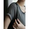 Demana Свежая Хлопковая Вышитая Футболка с Круглым Вырезом и Коротким Рукавом