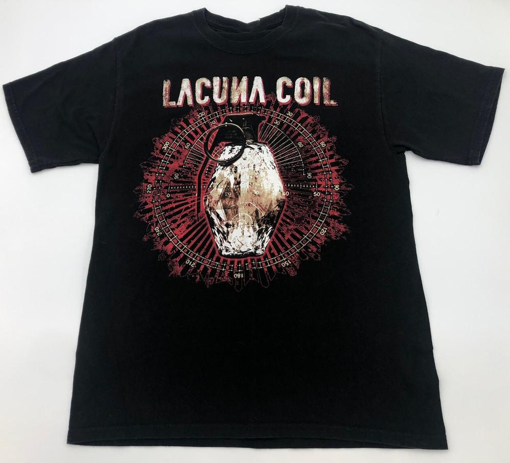 LACUNA COIL Band Album Heavy Cotton Black All Size T Shirt For Men TT301 Unisex T-Shirt