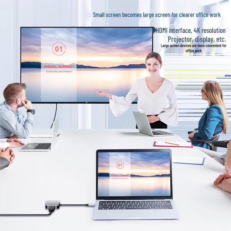 Многопортовый адаптер Lijia USB-C на HDMI/VGA