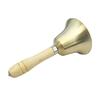 Vintage Alloy Hand Bell with Wooden Handle Super Loud Heavy Duty Wedding Animal Training Dinner Meditation Musical Teaching Service Call Bell