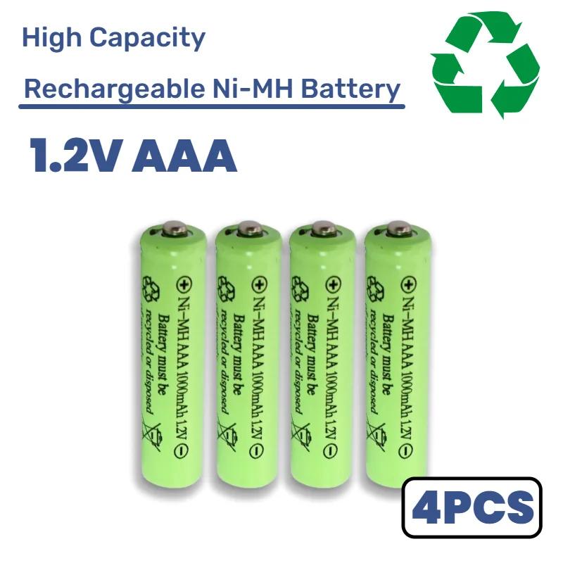 1-20PCS 1.2V 1000mAh NI-MH Rechargeable AAA Batteries Long Lasting for Remote Control Car RC Toys Solar Lights Mouse