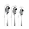 Home Cooking Stainless Steel Kitchen Soup Spoon Flatware Dinner Scoop Tableware