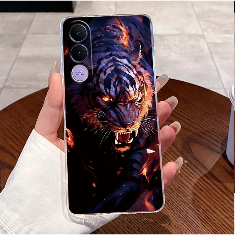 Для Vivo V70 FE 5G Чехол V2550 Прозрачный Роскошный Милый Сердце Любви Кролик Забавный Мягкий Силиконовый ТПУ Чехол для Телефона Для Vivo V70FE Задняя Крышка