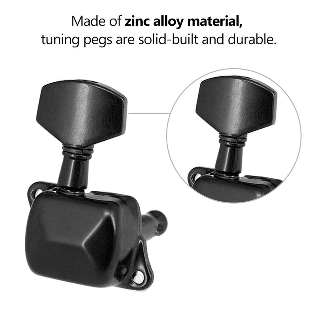 6 колков для гитарных струн, полузакрытые колки, тюнеры для электрогитары и акустической гитары.