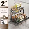 HPMILY Double-Layer Pull-Out Kitchen Spice Rack