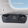 Leather Car Glasses Box Sunglasses Storage Holder For Citroen C4 C5 C1 Berlingo Celysee Cactus Picasso Aircross Saxo Grand