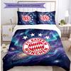 Bayern Munich Pattern Printed 3PCS Bedding Set Soft Skin-Friendly Washable Duvet Cover & Pillowcases Set All Season Bedroom