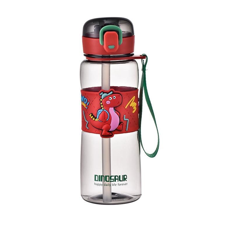Water bottle strictly selected for school children's water cup men and women high value plastic straw cup summer portable kettle