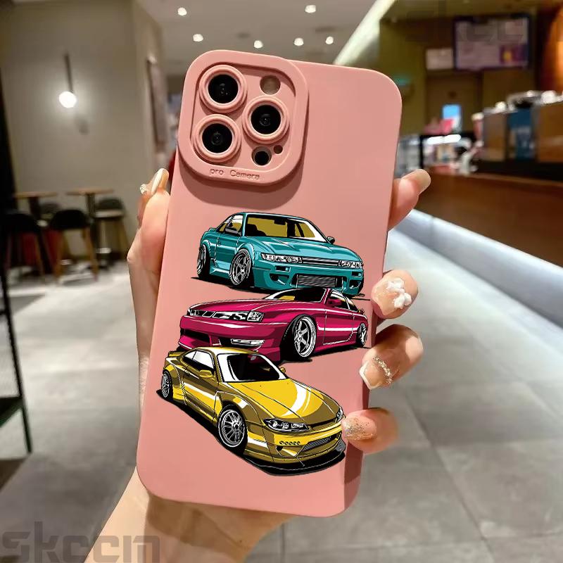 Creative And Cool Car Pattern Soft TPU Phone Case For iPhone 17 16 15 14 13 12 11 Pro Plus Max Mini 17 Air 16E XS X XR Cover