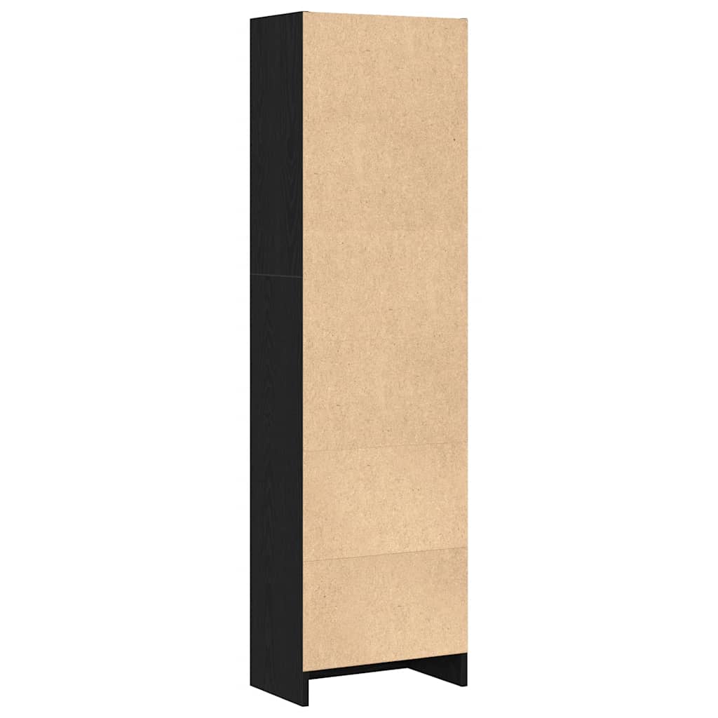 Bookshelf Black Oak Effect 40 x 24 x 143 cm Engineered Wood