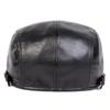 Men Retro 1985 Pu Leather Newsboy Caps British Painters Hats Spring Autumn Side Adjustable Flat Cap Hip Hop Berets