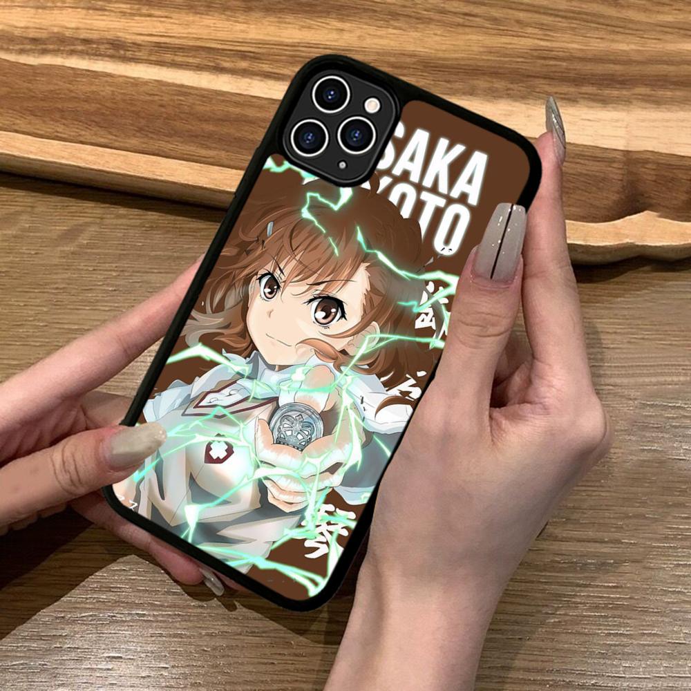Аниме М-Мисака Микото Милый Чехол для Телефона Силиконовый PC+TPU Для Для iPhone 11 12 13 14 15 16 Plus Pro Max Чехол