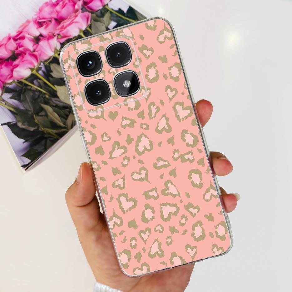 Чехол для Xiaomi 14T Pro Стильный чехол с рисунком цветов 6,67'' Прозрачный силиконовый чехол для телефона Для Xiaomi Mi 14T 14TPro Mi14T Мягкий чехол