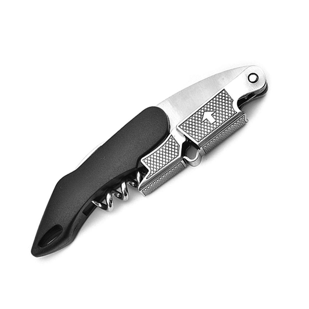 Профессиональный штопор для официантов, винный ключ с эргономичной деревянной ручкой, открывалка для пивных бутылок и резак для фольги