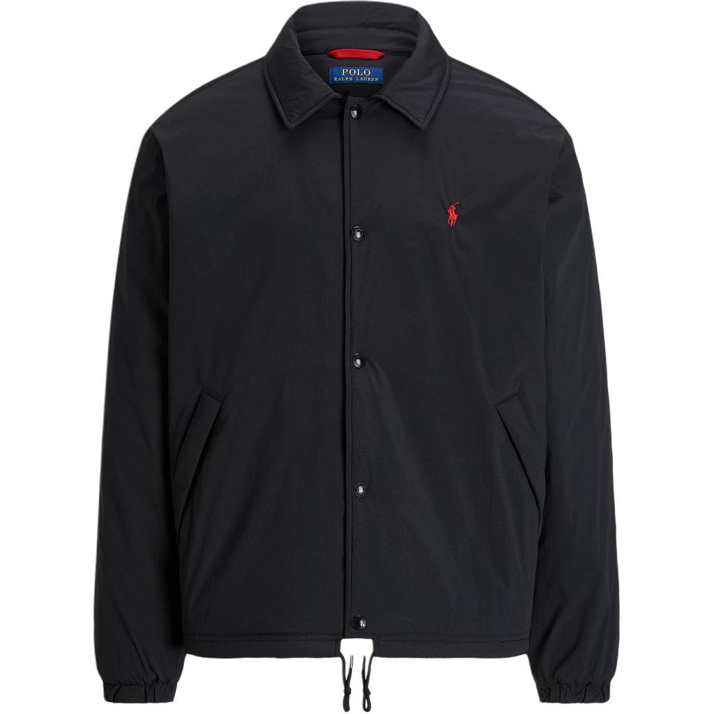Polo Ralph Lauren Solid Color Polo Collar Single-Breasted Long Sleeve Cotton Jacket Men Jacket Black 710967671001