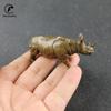 Фигурка животное Европейская Креативная медные подарки статуэтка настольный декор для офиса домашние украшения статуя носорога Настольное украшение