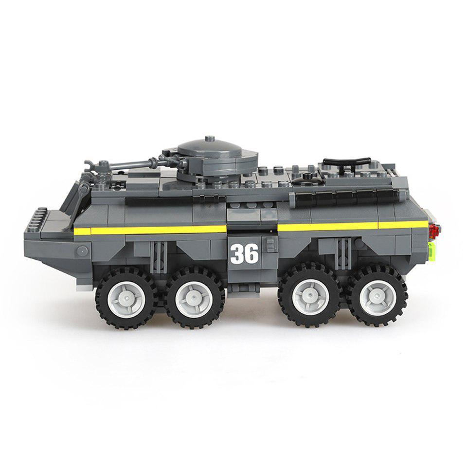 384pcs Armored Car Building Block Sets Military Tank Soldiers Bricks Assembling Educational Toy Gift