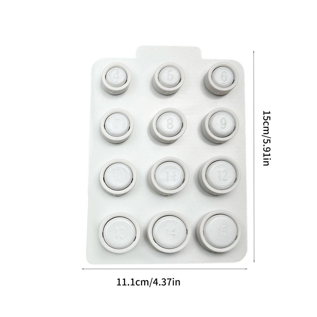 Professional Ring Sizing Tool Kit With 12 Adjustable Plastic Gauges For Accurate Finger Measurement