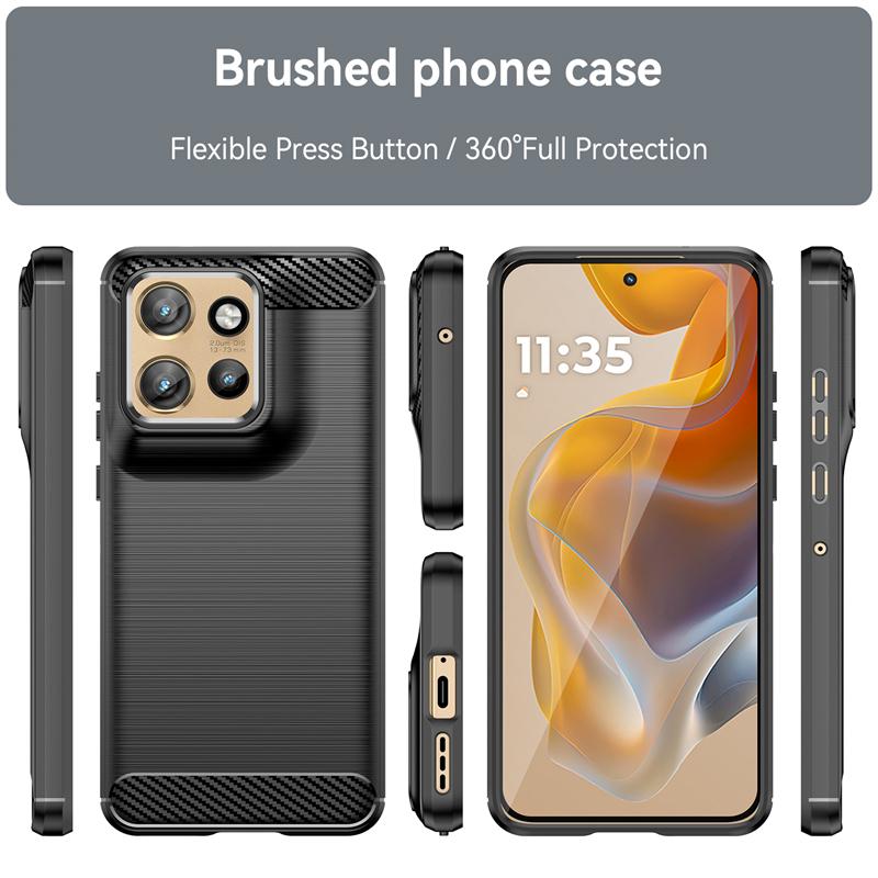 Чехол для Motorola Moto S50 Чехол для Moto S50 Противоударный мягкий чехол из силикона TPU с углеродным волокном Чехол для Moto S50 Чехол 6,36 дюйма