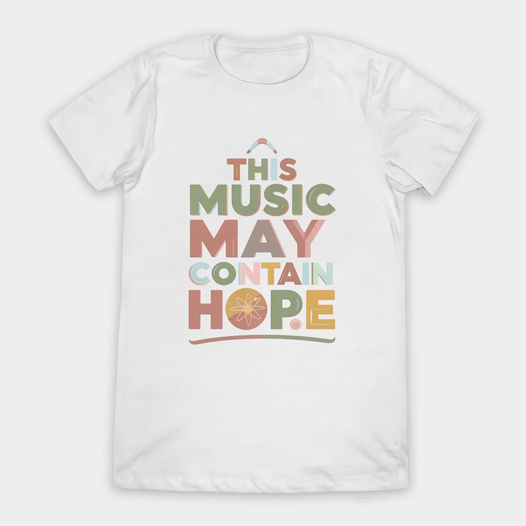 RAYE 2026 Альбом THIS MUSIC MAY CONTAIN HOPE Унисекс графическая футболка Унисекс Круглый вырез Хлопок Короткий рукав Y2k Популярная Оверсайз футболка