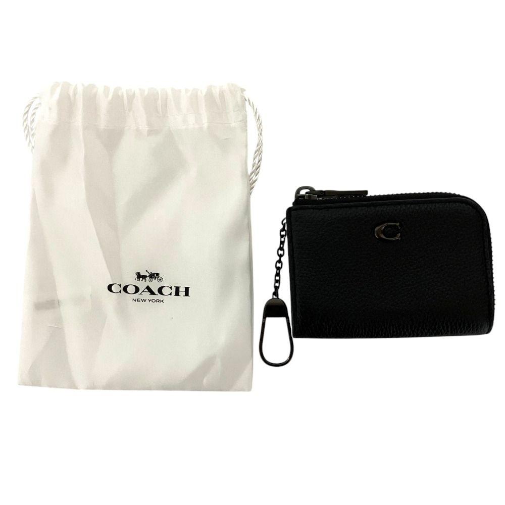 Used COACH Coach L-Zip Key Case CS719 Black Women's Used Good Condition