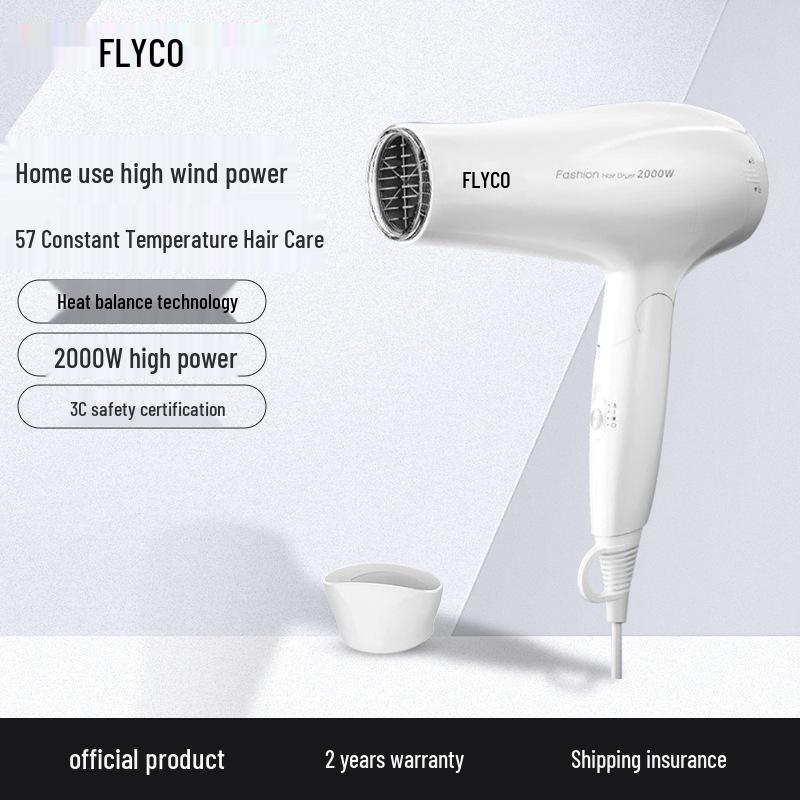 Flyco Мощный складной фен с отрицательными ионами для быстрой сушки без повреждений