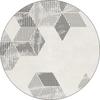 Minimalist Black & White Round Carpet - Thick Imitation Cashmere Chair Mat for Living Room, Study, or Bedroom