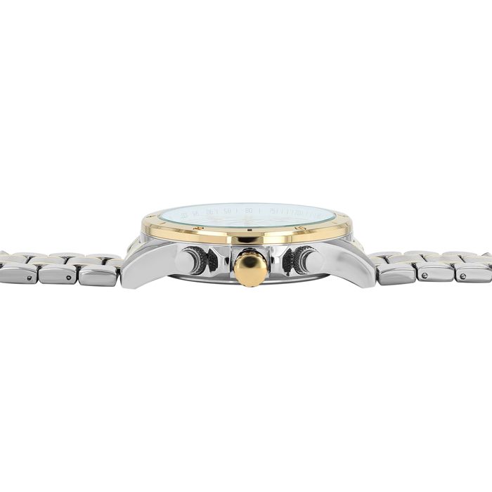Montre bracelet homme - Pierrini - Boîtier 46 mm - Chronographe - Bracelet acier bicolore