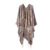 Bohemian Ethnic Shawl Thickened Cape Dual-Purpose Geometric Fringed Scarf