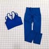 Suit for Women, Two-Piece Running Training Set, European and American Style Yoga Straps, Beautiful Back Design, Fitness High-Waisted Peach Pants
