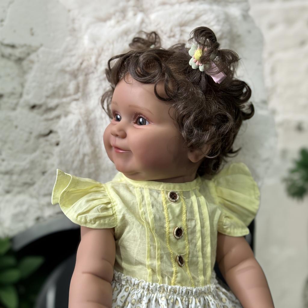 BZDOLL 20 дюймов 50 см Кукла-новорожденный Реборн Бебе Девочка с черной кожей Прекрасный подарок на день рождения Художественная игрушка для детей