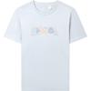 Logo Moda Kundalik Oddiy Trikotajli Dumaloq Bo'yinli Qisqa Yengli Futbolka Erkaklar Futbolkasi Ochiq-Moviy F11M327103FLB