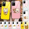 TOPLBPCS Cute Rilakkuma Tempered Glass Shell Phone Case For XiaoMi Redmi Note 10 9S 8 7 6 5 A 10t Pro 9T Cover Pre Cases